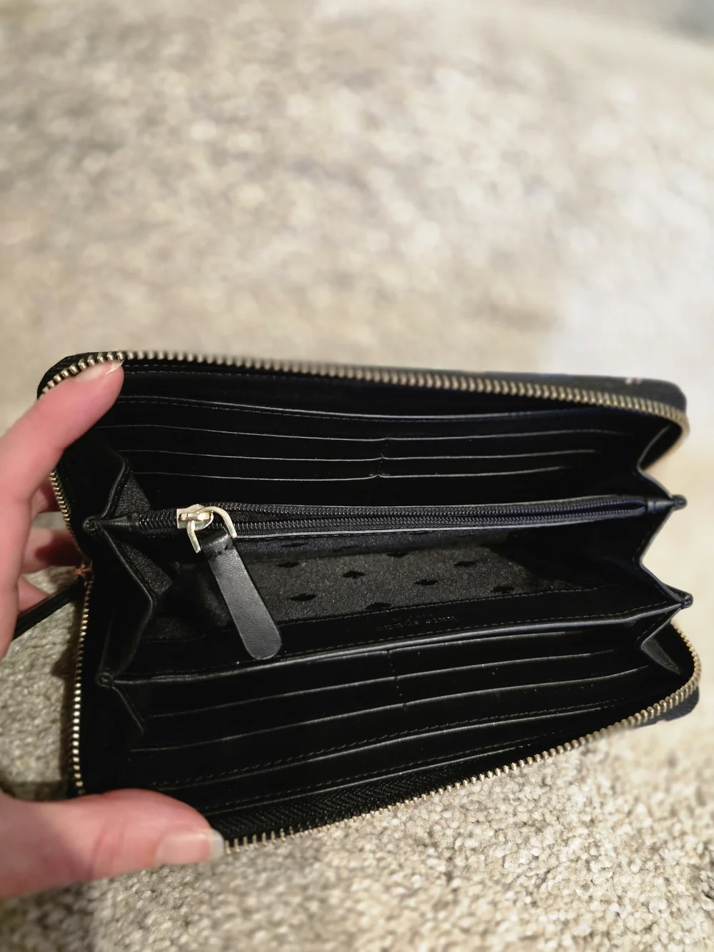 Kate Spade Floral Zip-Around Wallet in Navy and Blush - Picture 5 of 6
